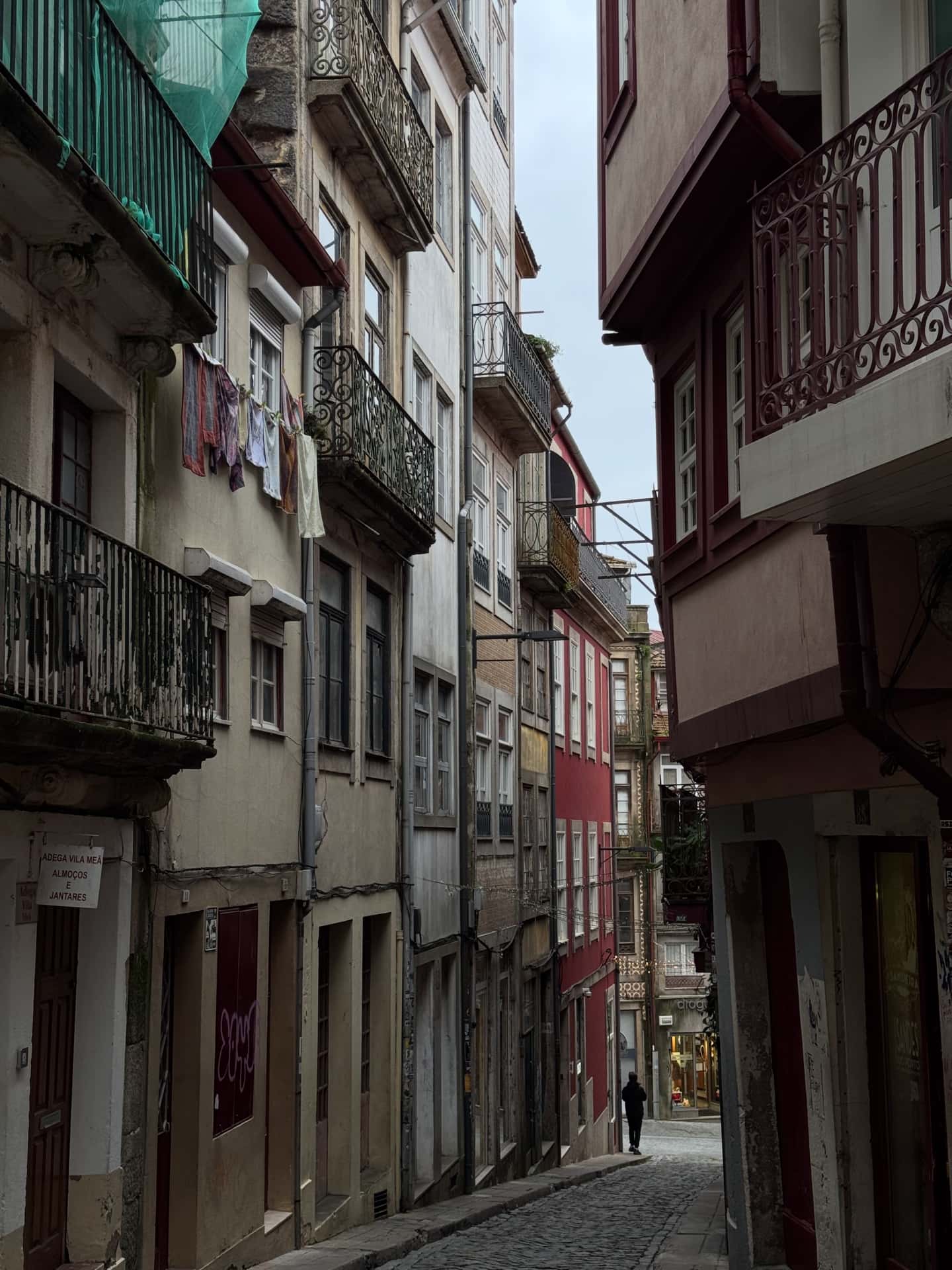 A beautiful Porto street with traditional architecture.