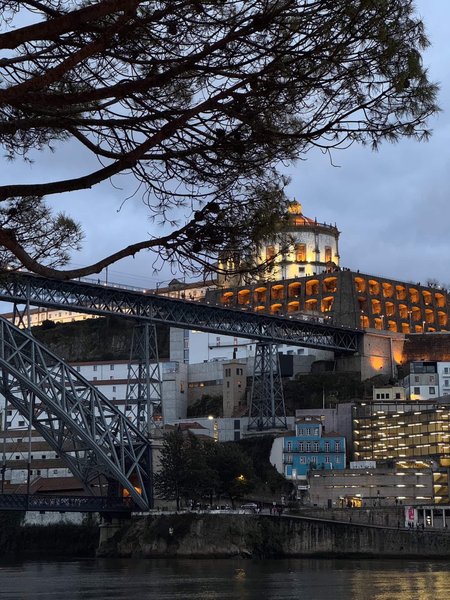 Dona Maria Pia Bridge, a railway bridge built in 1877 and attributed to Gustave Eiffel.