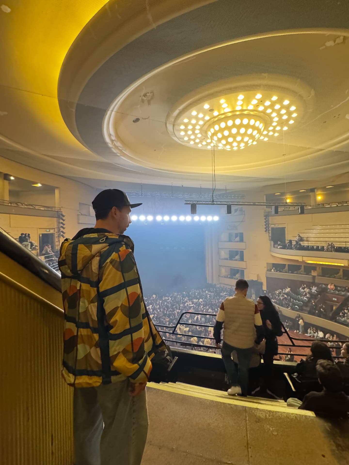 Inside Coliseu do Porto looking to find our seats.