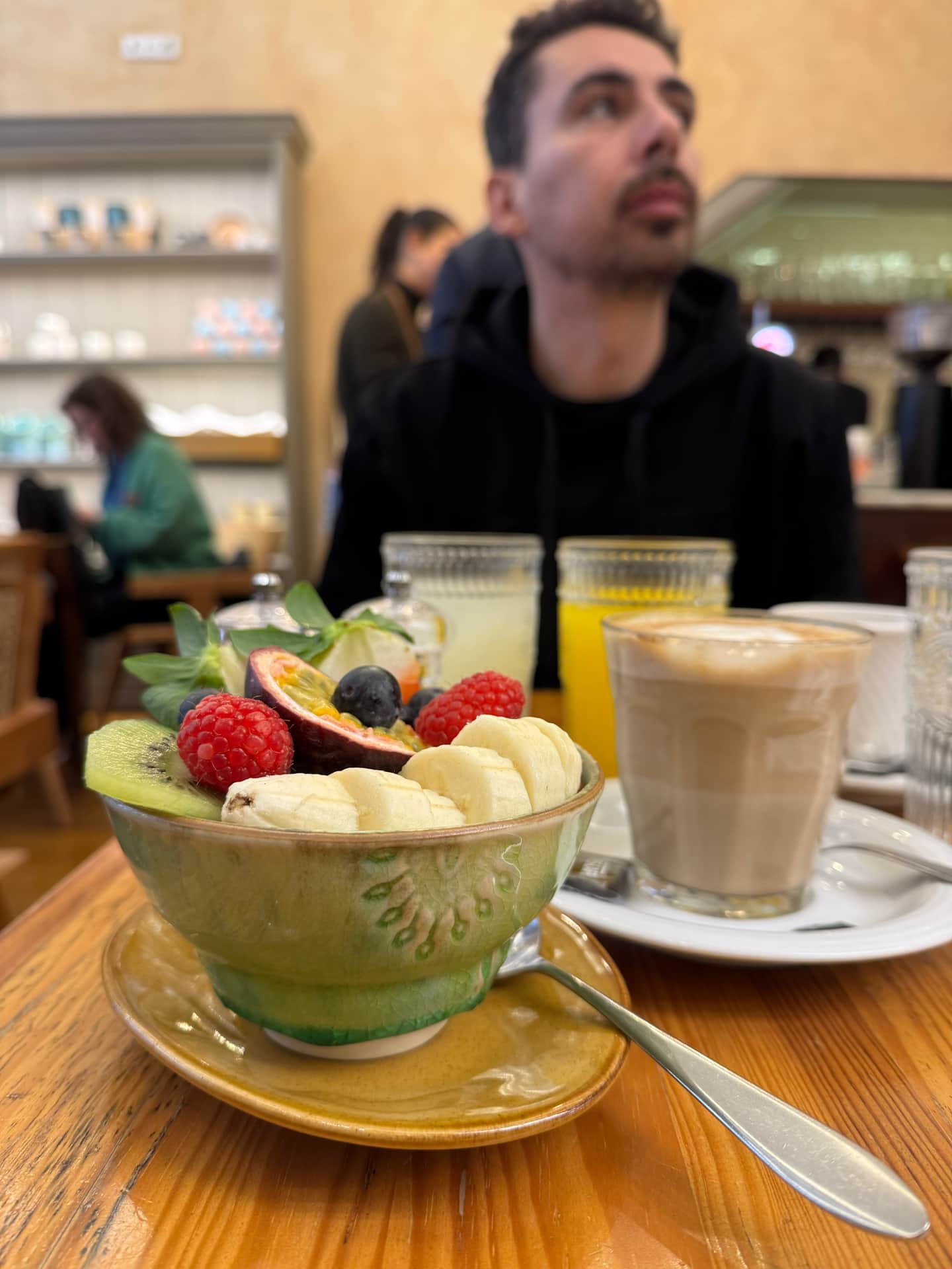 A closeup of fruit salad.