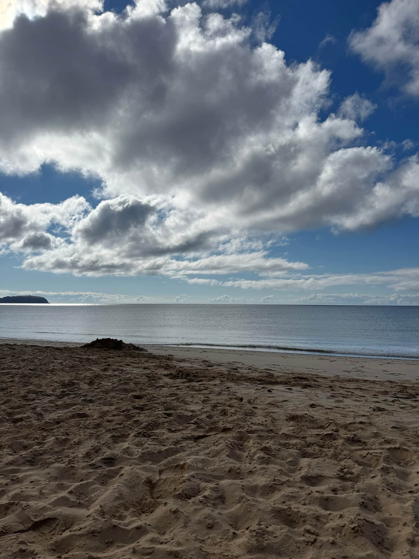 Deserted Porto Santo sandy beach, just for us.
