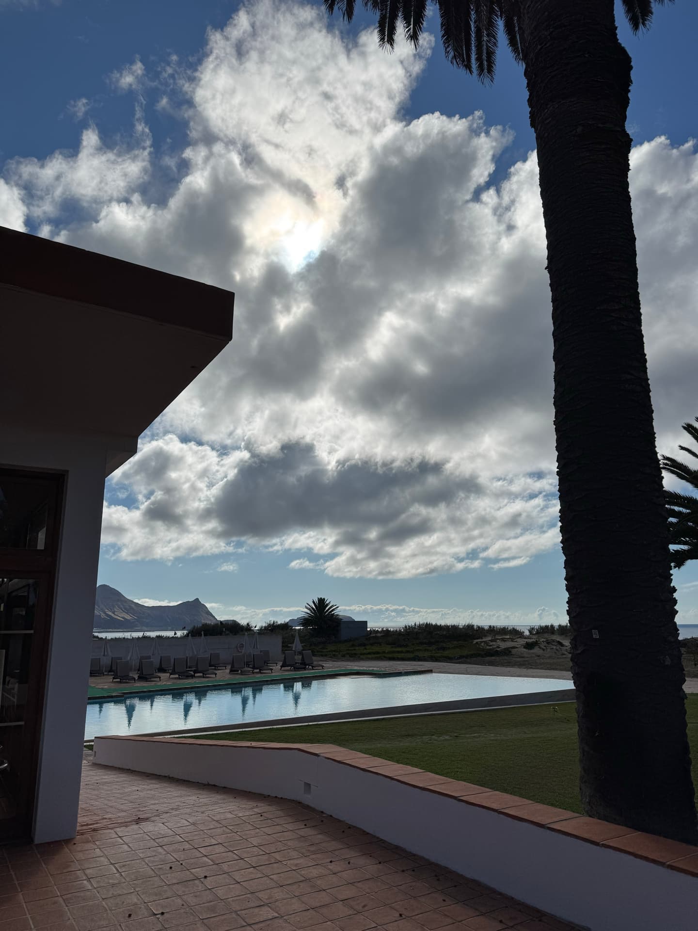 Hotel swimming pool just for us.