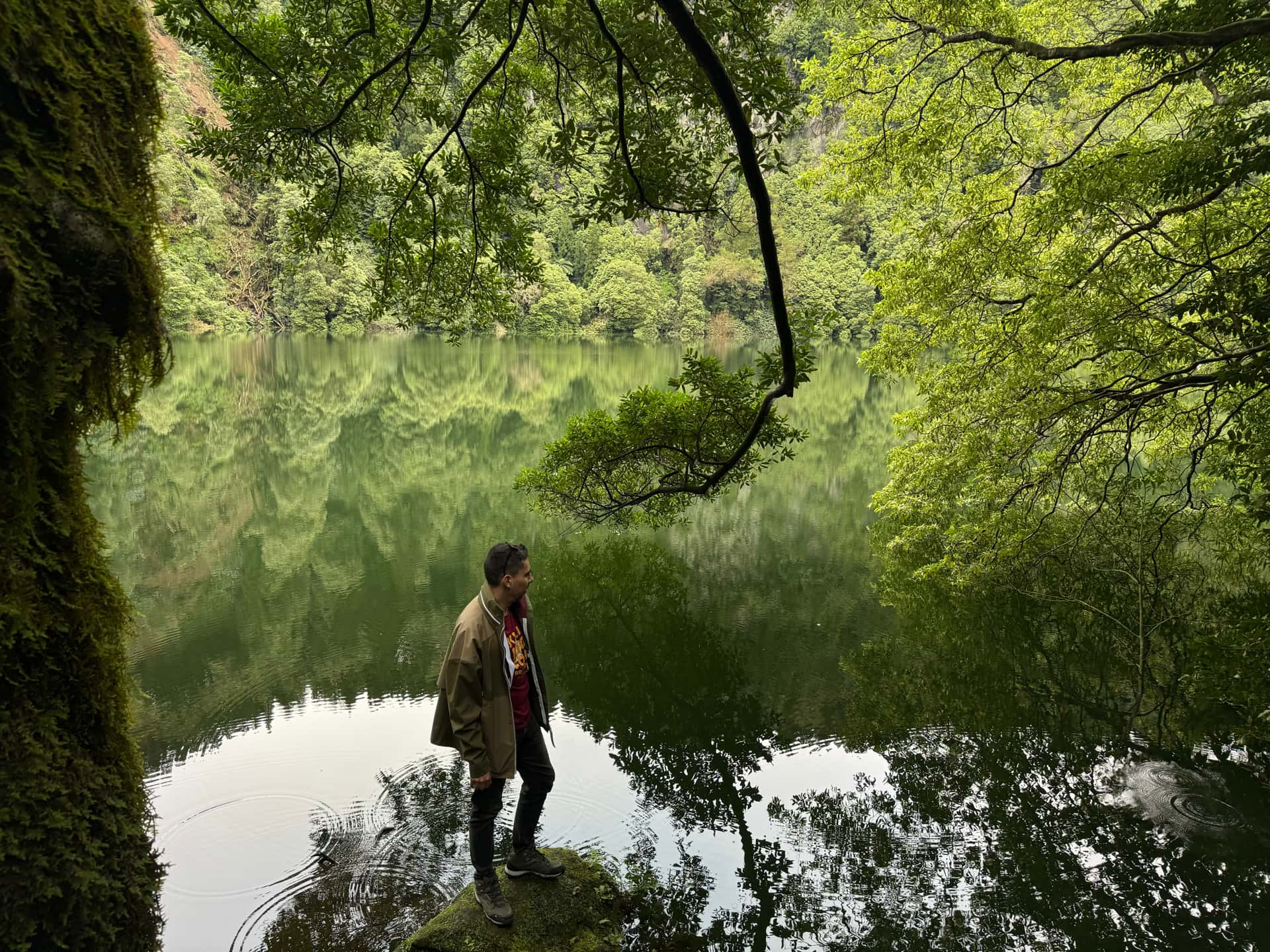Pedro admiring Lagoa do Congro, it’s even more amazing in real life. Definitely worth the hype and the walk there.
